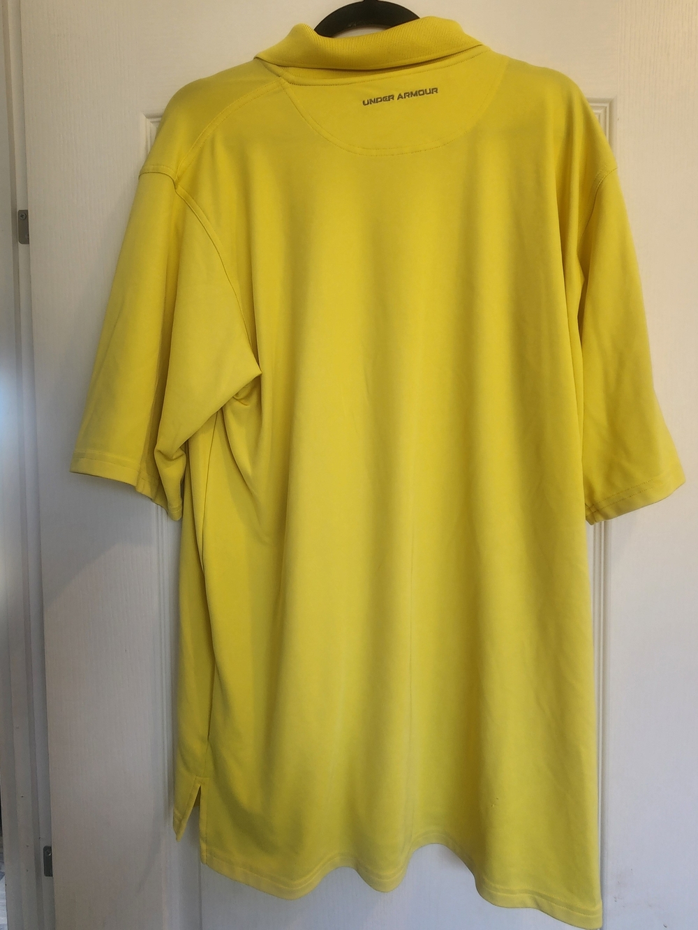 Under Armour Men’s Bright Yellow Performance Polo Shirt XL Euc - Picture 3 of 3